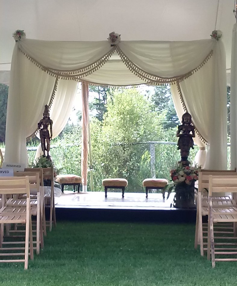 Grand stage design for a corporate award night with dynamic LED lighting.